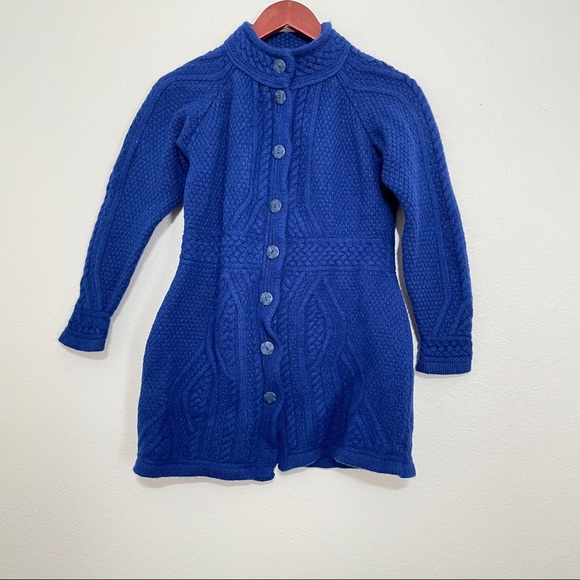 Aran crafts || 100% Merino Wool Irish Knitted Coat - Picture 3 of 7